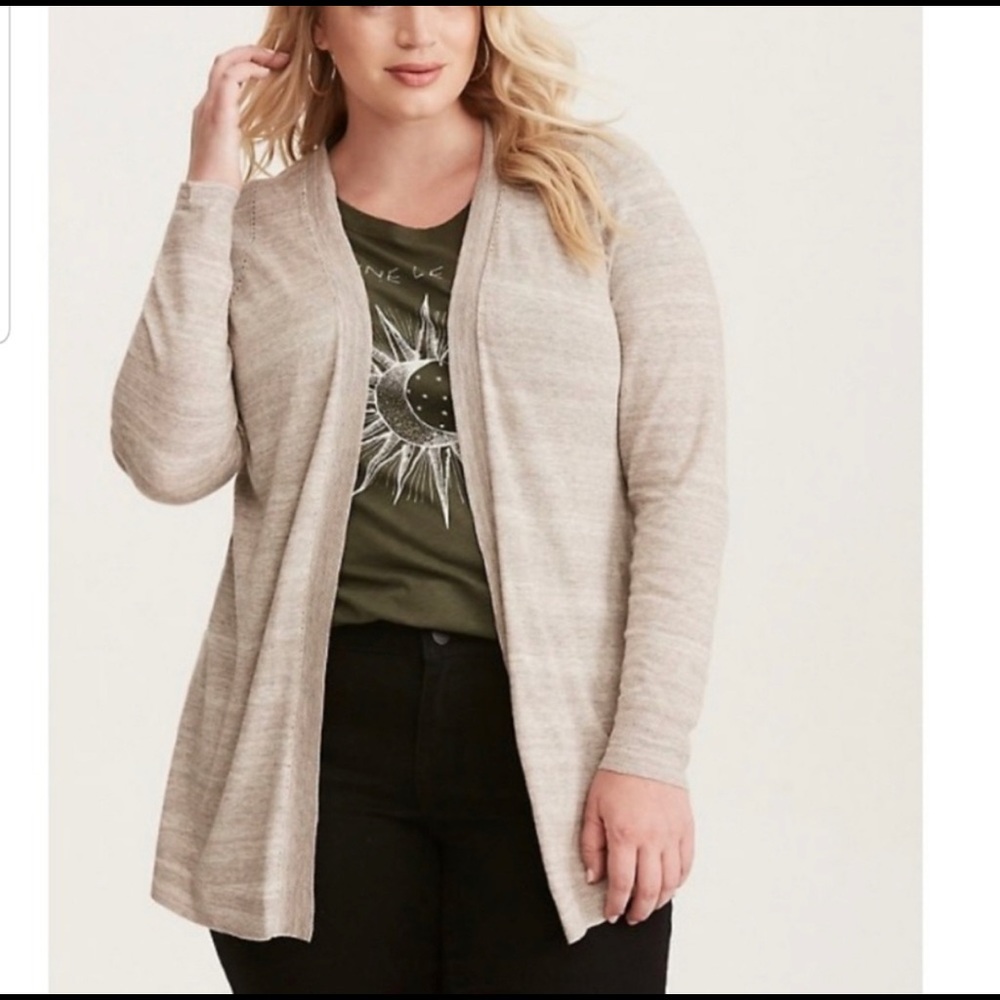 Torrid beige cardigan